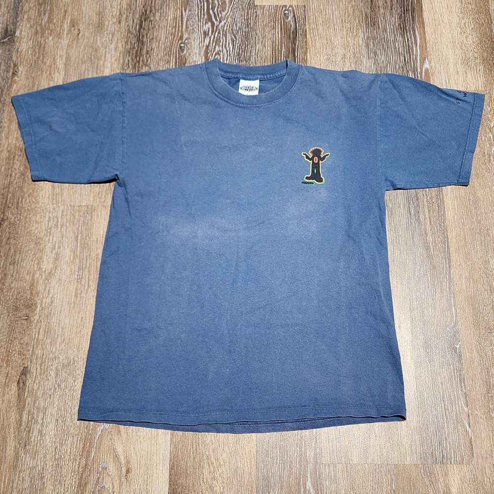 Y2K REGGAE St Lucia Cooyah Soulful Shirt Blue‎ Graphic Size Large Made in USA
